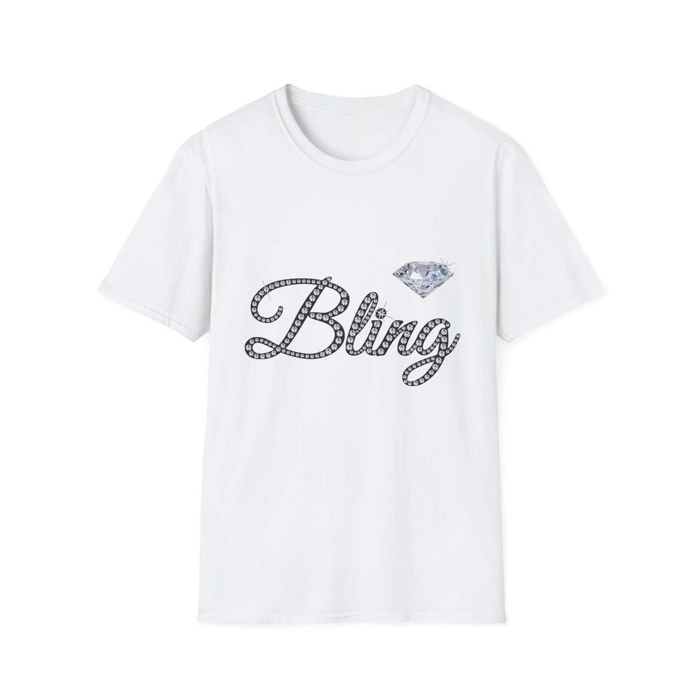 Bling Diamond Graphic T‑Shirt