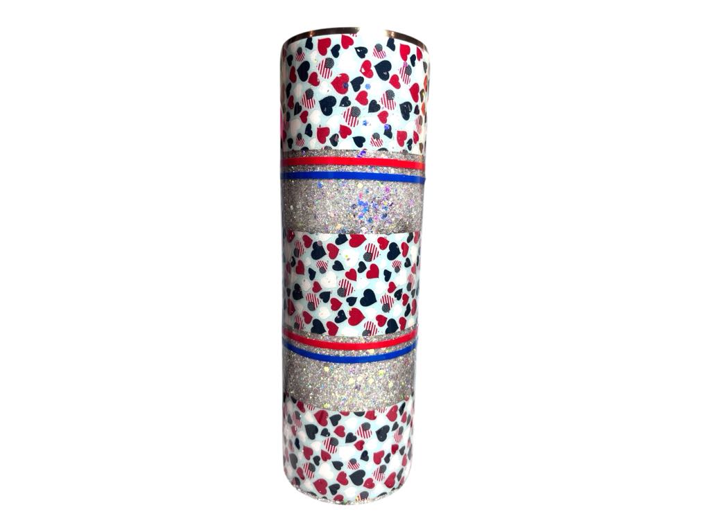 #250 - 30oz Skinny Tumbler - Patriotic Red/White/Blue