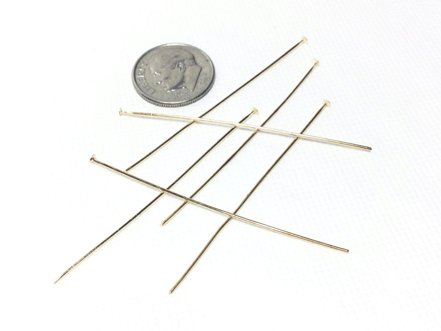 #2836 / Golden Iron 2" Flat Head Jewelry Pins / Lot of 100