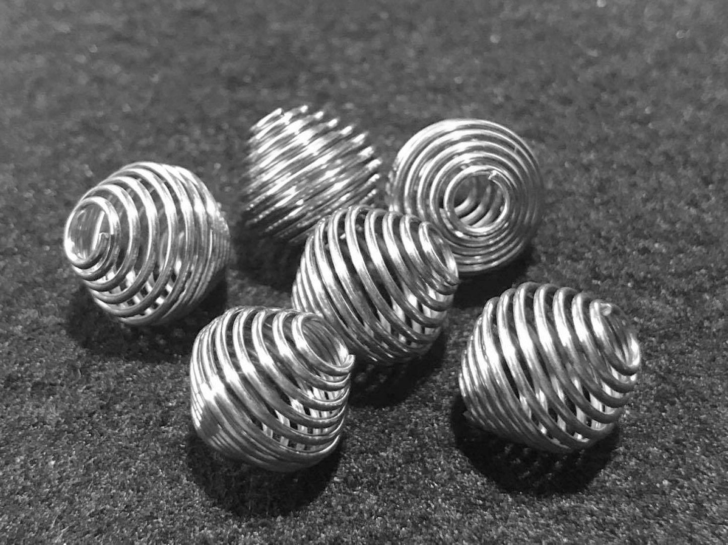#2896 / 304 Stainless Steel Spring/Coil Bicone or Spacer Beads / 11x10x1mm / Sold Individually