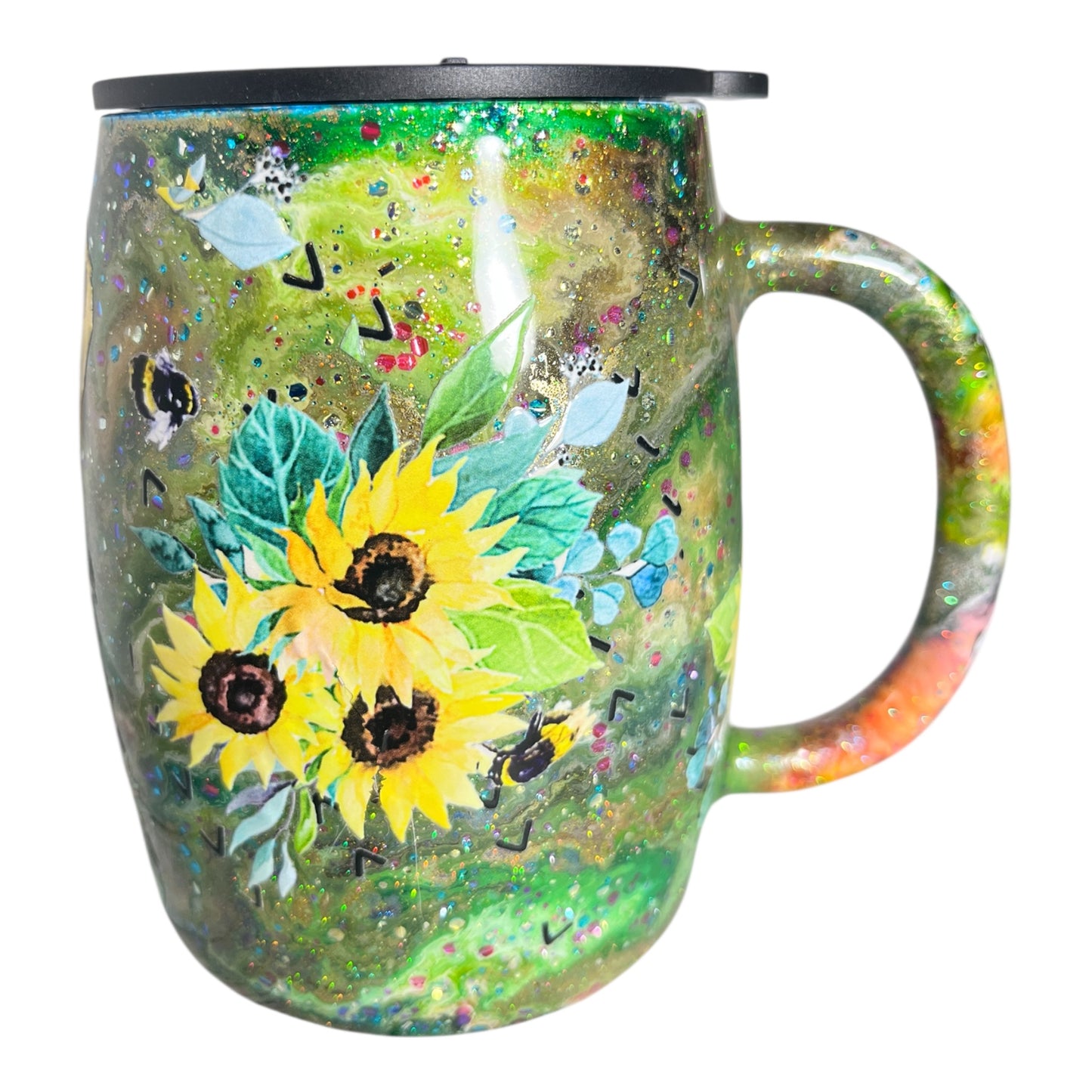 #318 - 14oz Coffee Mug - Decals: Sunflowers