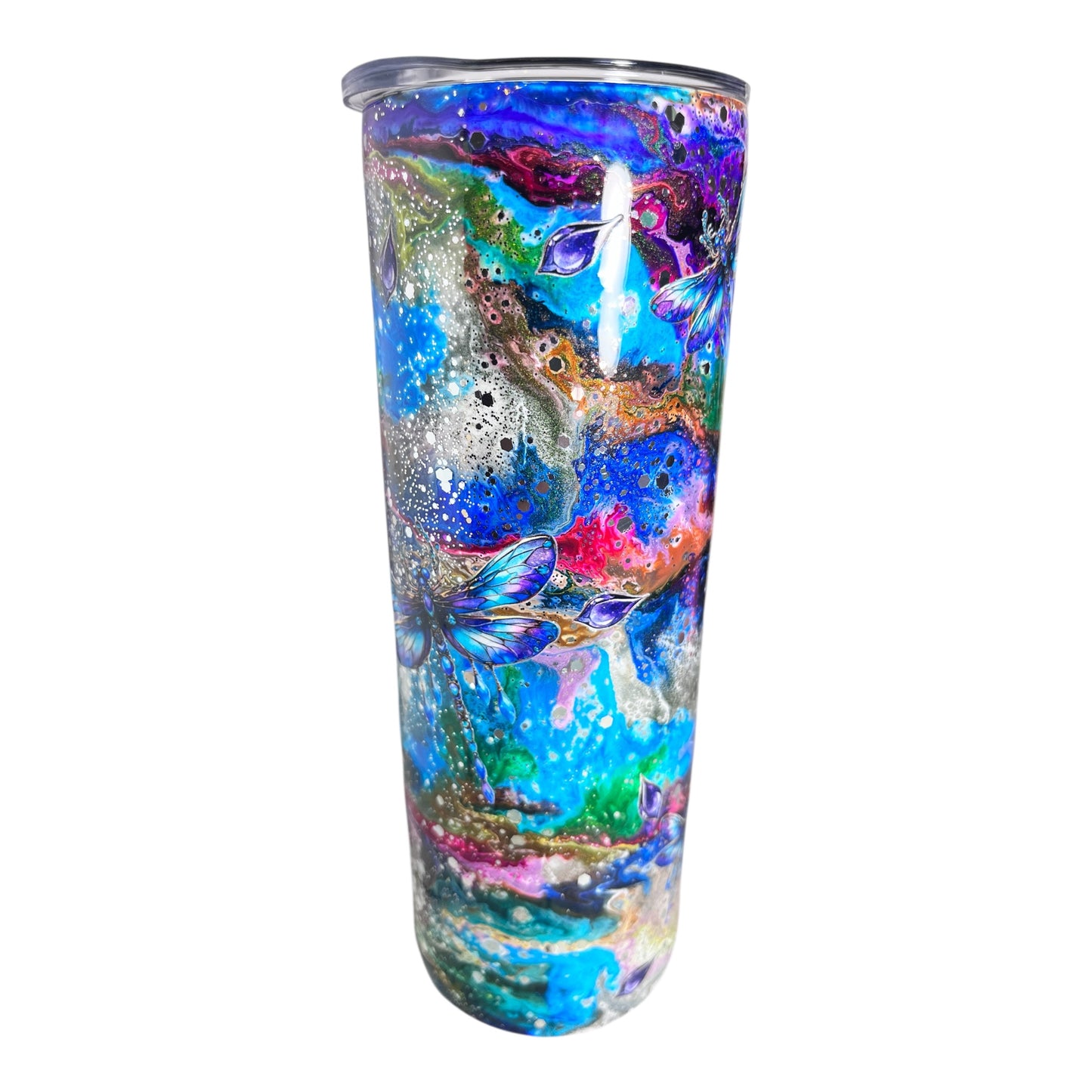 #315 - 20oz Skinny Tumbler - Decals: Butterflies