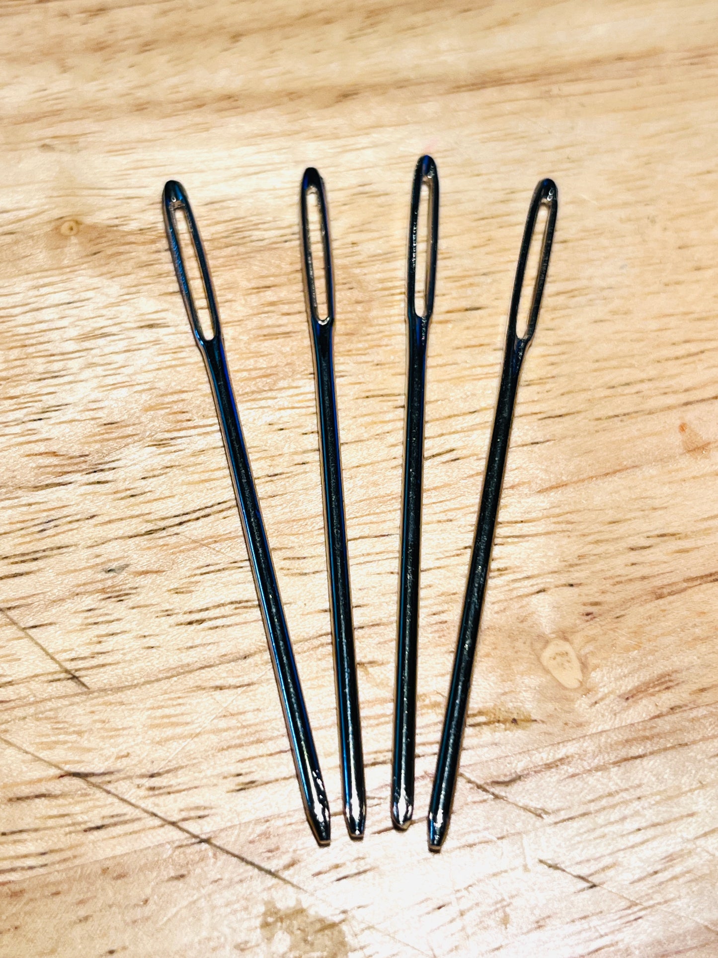 #2519 / Platinum-color Iron Beading / Craft Needles/ 70x2mm / 15x1mm Hole / Lot of 2 Needles