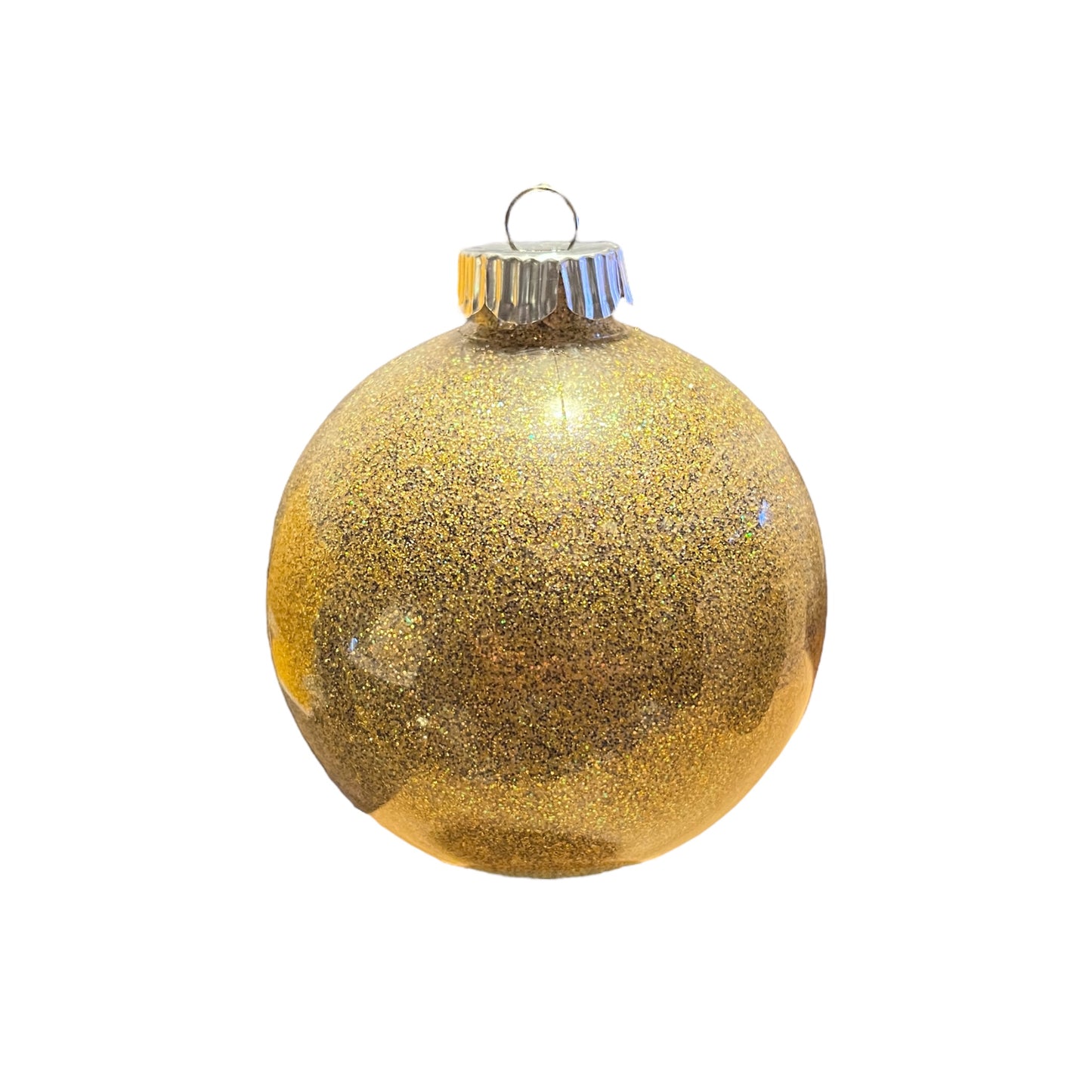 #37 - Ready To Sell Custom Ornament / Gold, Black Glitter