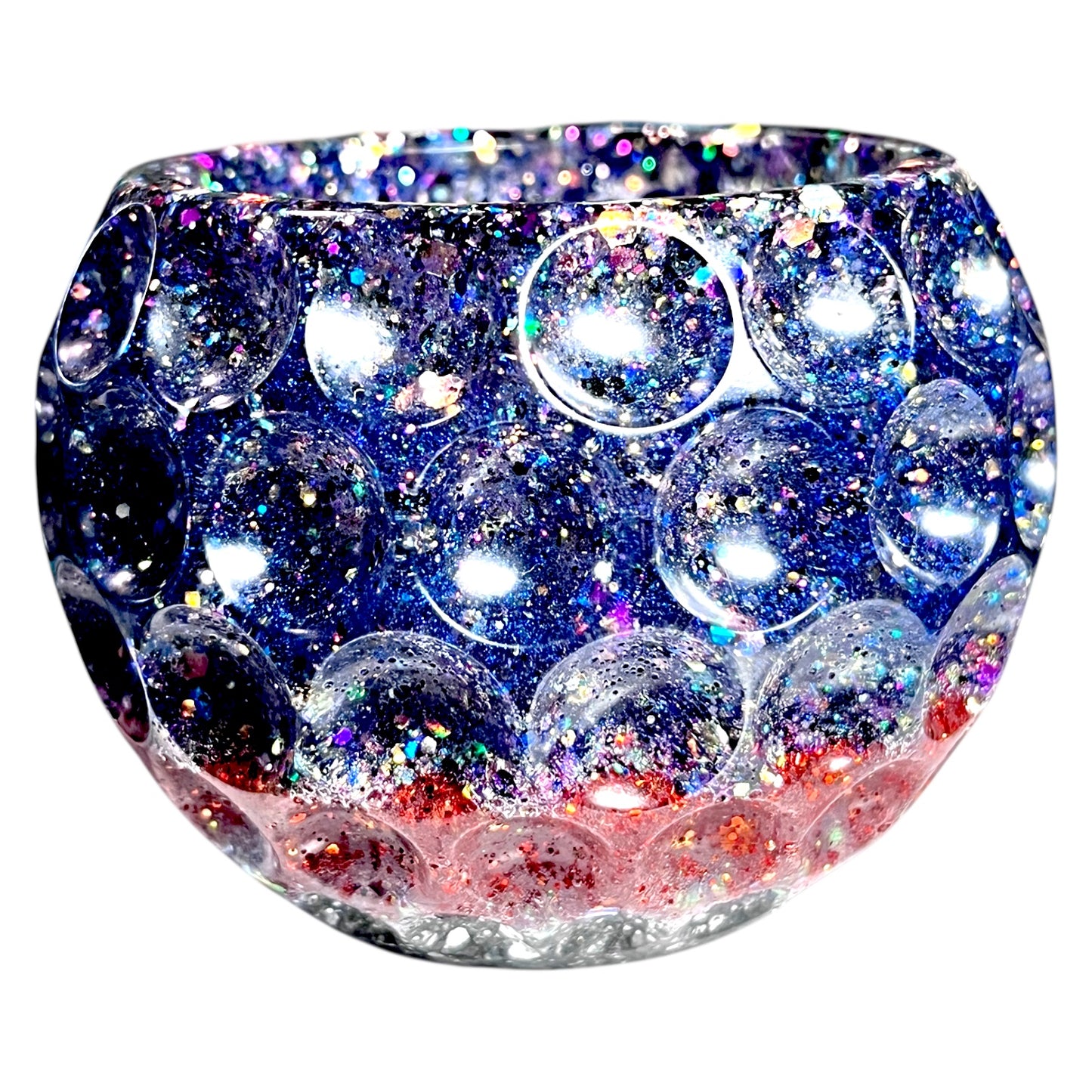 #BOWL-014 Custom Resin Dimple Bowl - No Lid