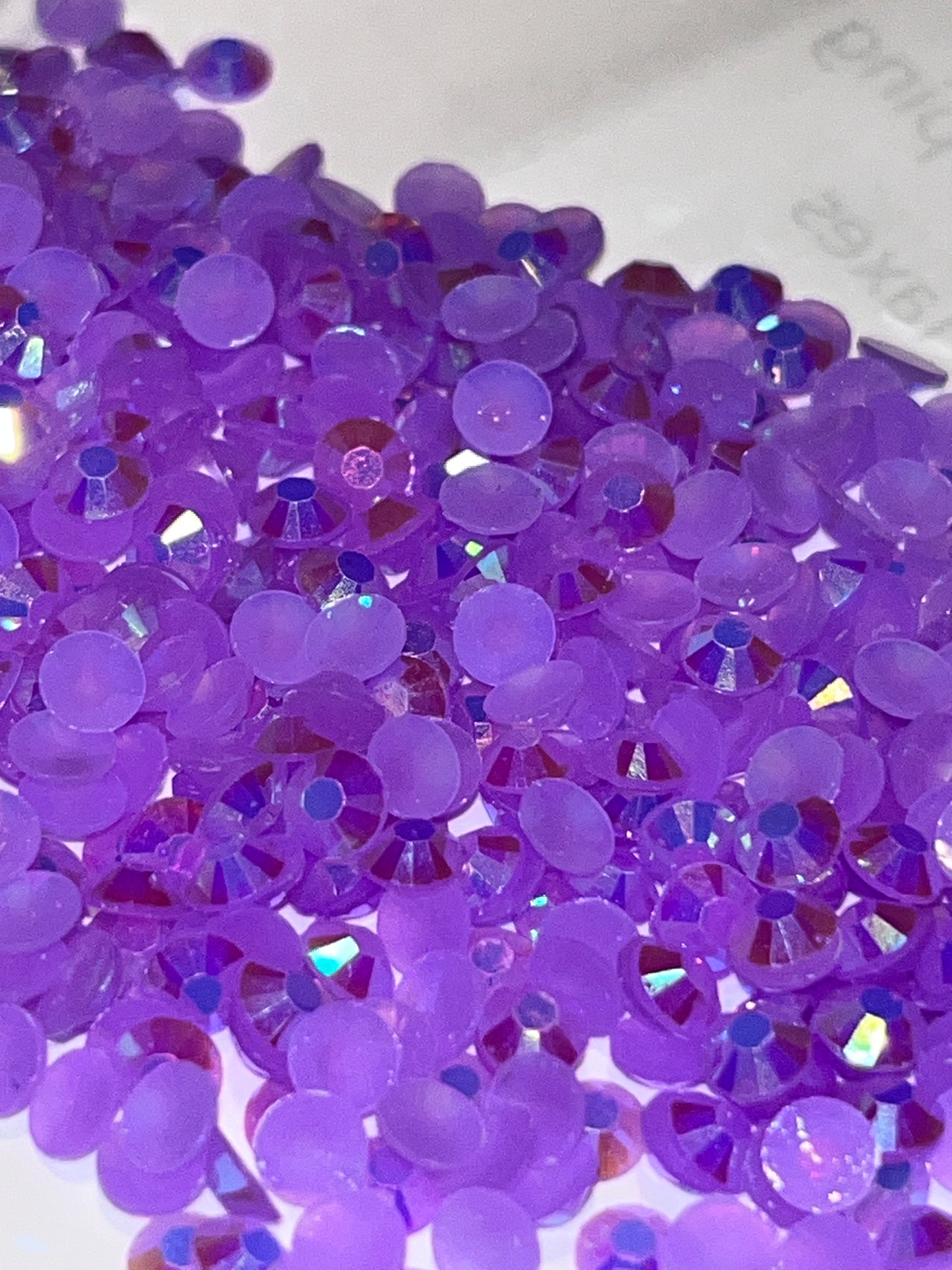Lavender Purple AB Resin Jelly Rhinestones / 4mm Silver Back / 69g