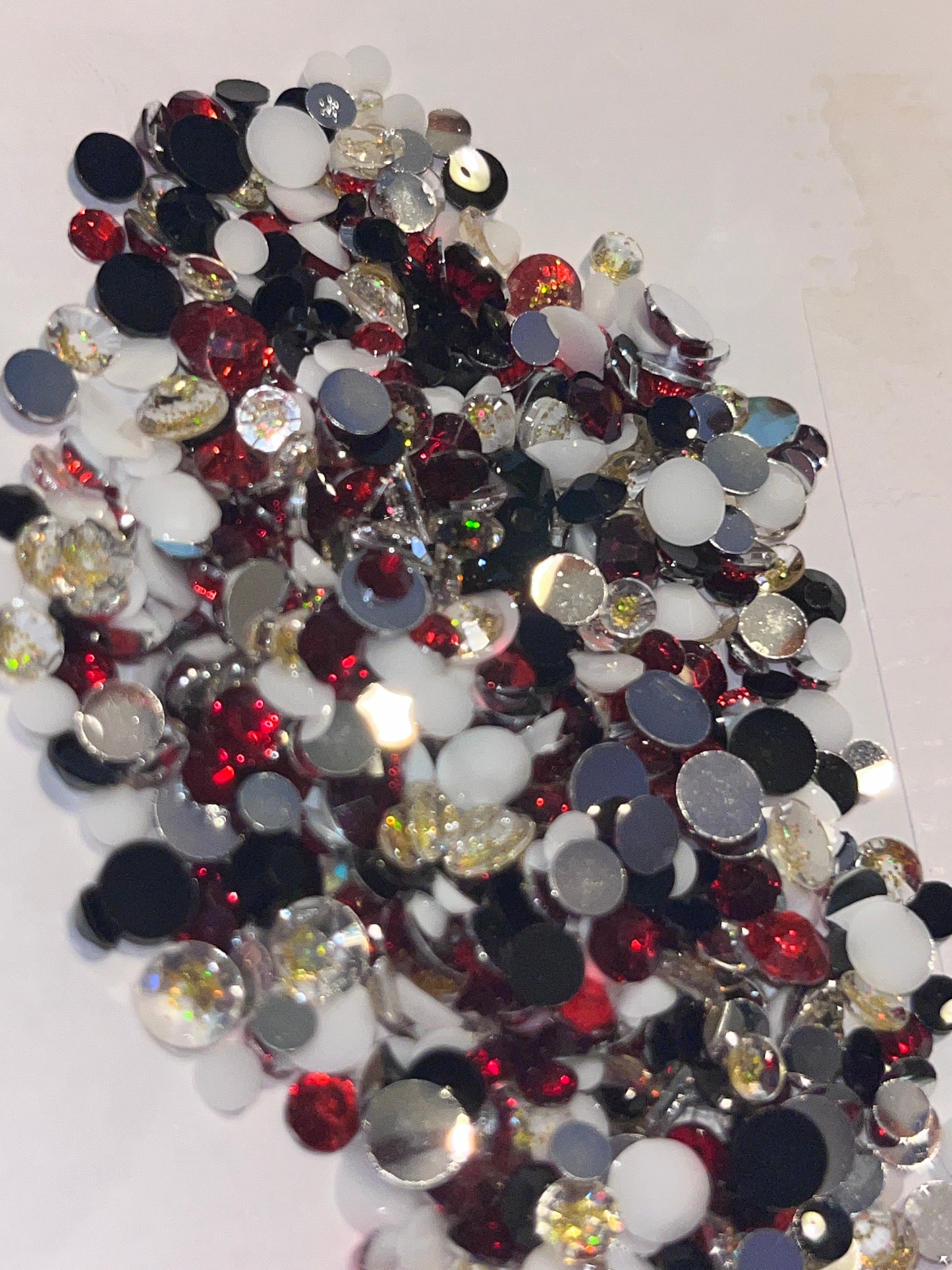 Darlin’ Mix AB Resin Rhinestones / Silver-Flat Back / Mixed 3mm, 4mm, 5mm / 18.4g