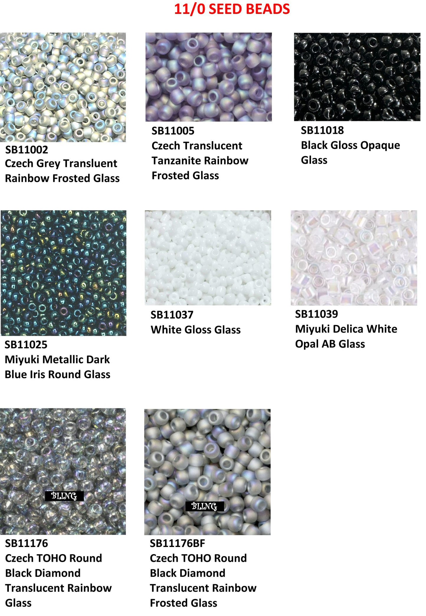 #SB / Seed Beads / Your Choice of Size and Color