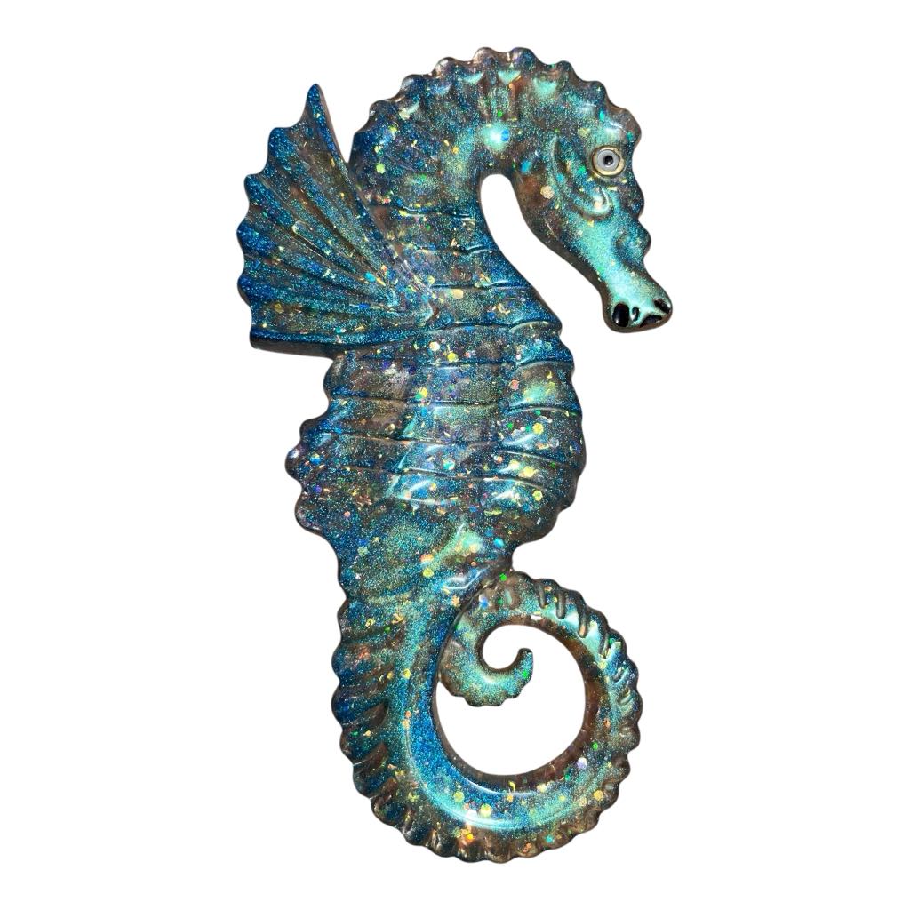 SH#003 - Resin Seahorse - 7.75" by 4" - 4oz