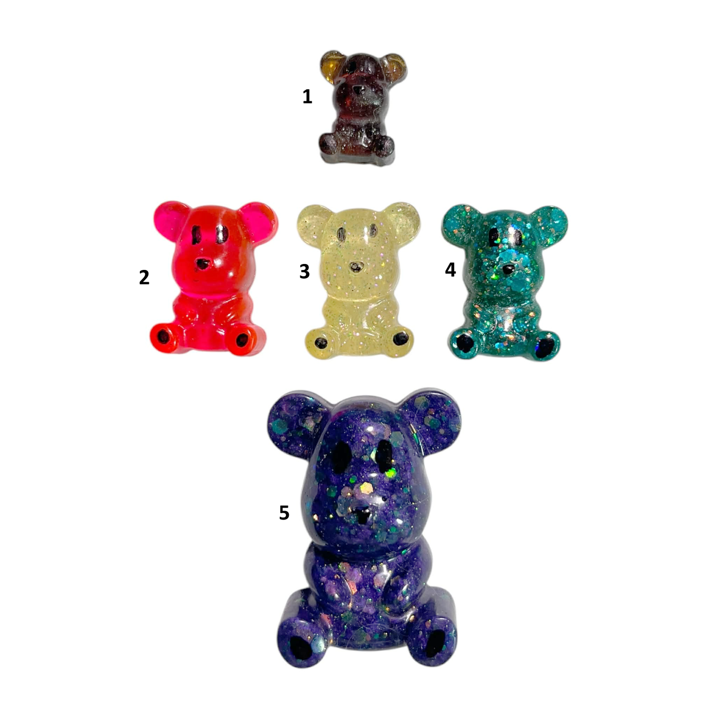 #MAGNET Sitting Teddy Bear / Custom Resin Sitting Teddy Bear Magnet - Small: 5/8" x 15/16" x 1/4" / Medium: 7/8” x 1 1/4” x 5/8” / Large: 1 5/8" x 2 5/8" x 3/4"