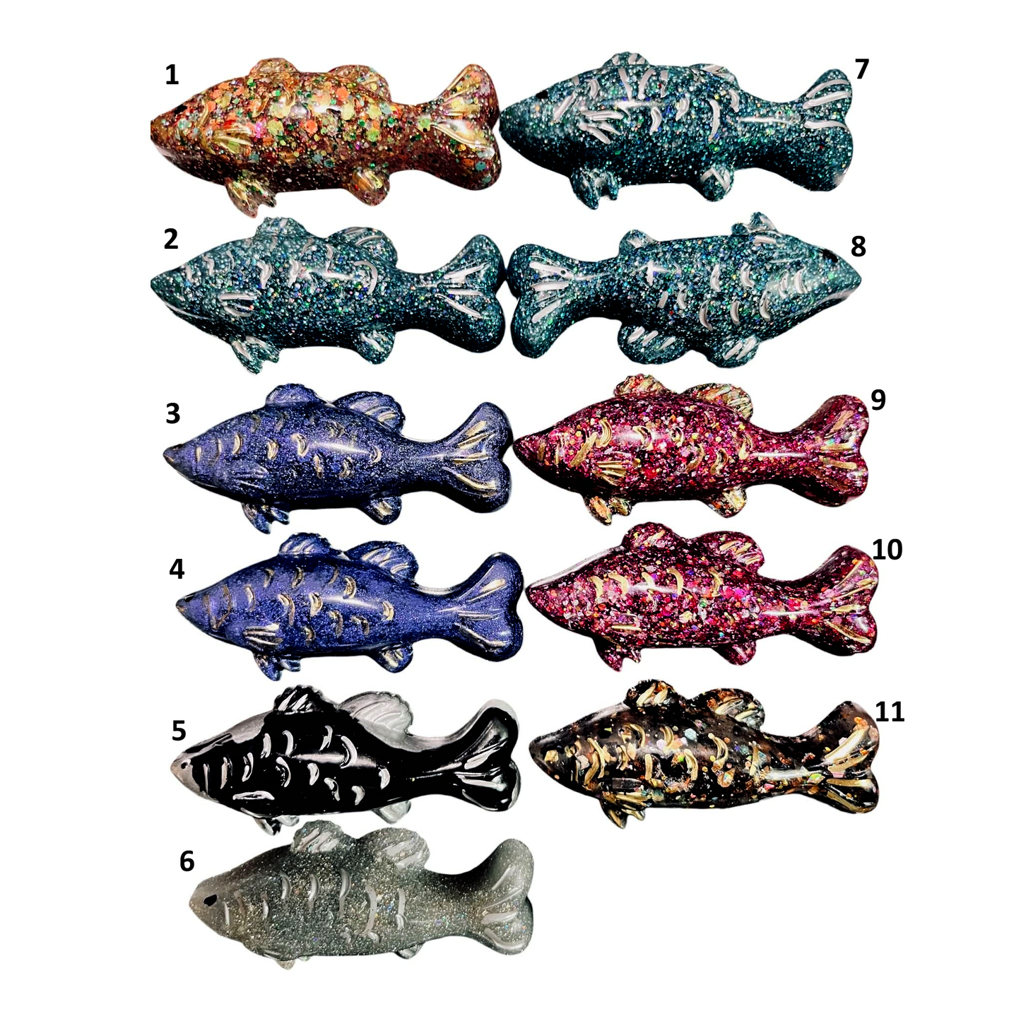 #MAGNET Fish / Custom Resin Fish Magnets - 1 1/2” x 7/8” x 1/2”