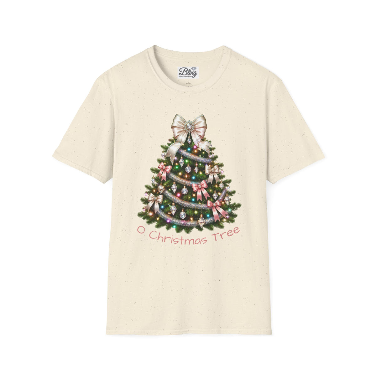 Decorated Christmas Tree with Bow T-Shirt | Holiday Christmas Tree
