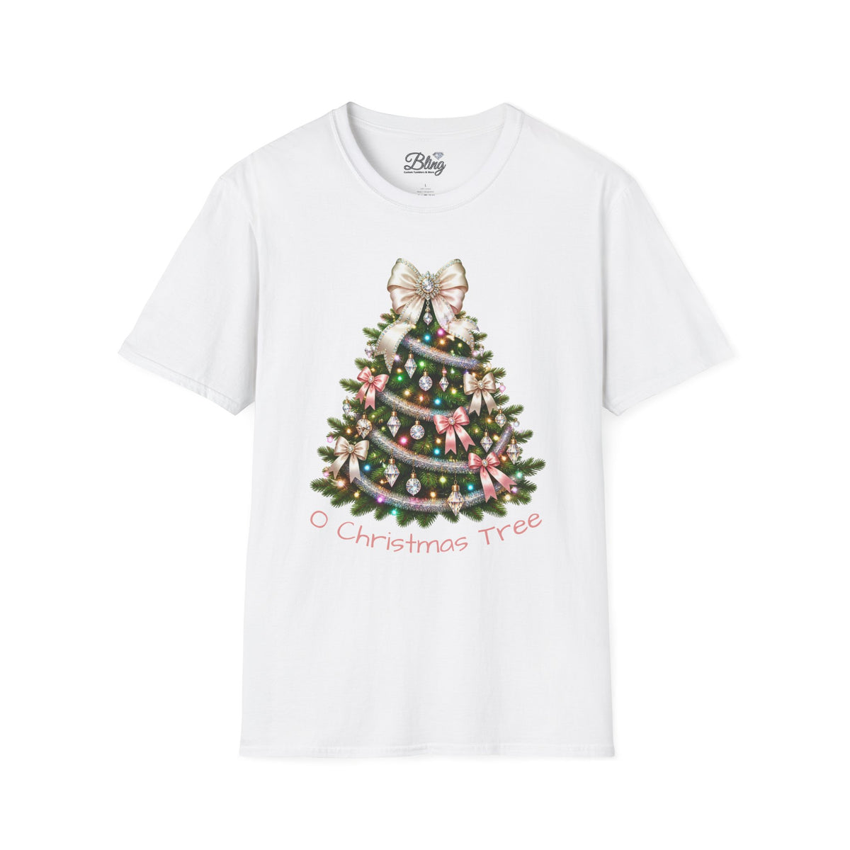 Decorated Christmas Tree with Bow T-Shirt | Holiday Christmas Tree