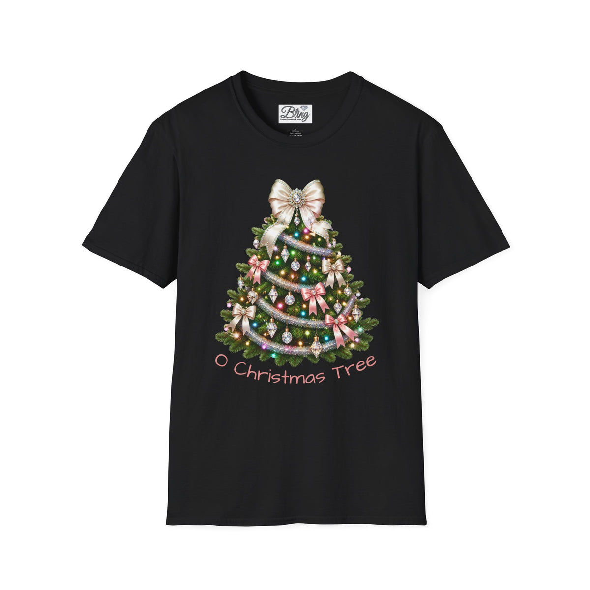 Decorated Christmas Tree with Bow T-Shirt | Holiday Christmas Tree