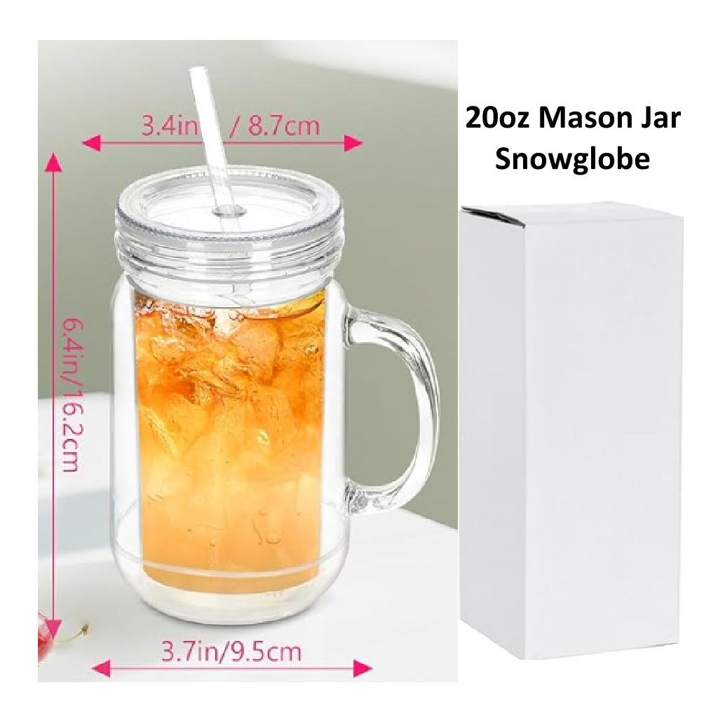 Order Custom Snowglobe 16oz, 20oz, 20oz Mason, 24oz, 30oz - Except Rhinestone/Acrylic Diamonds
