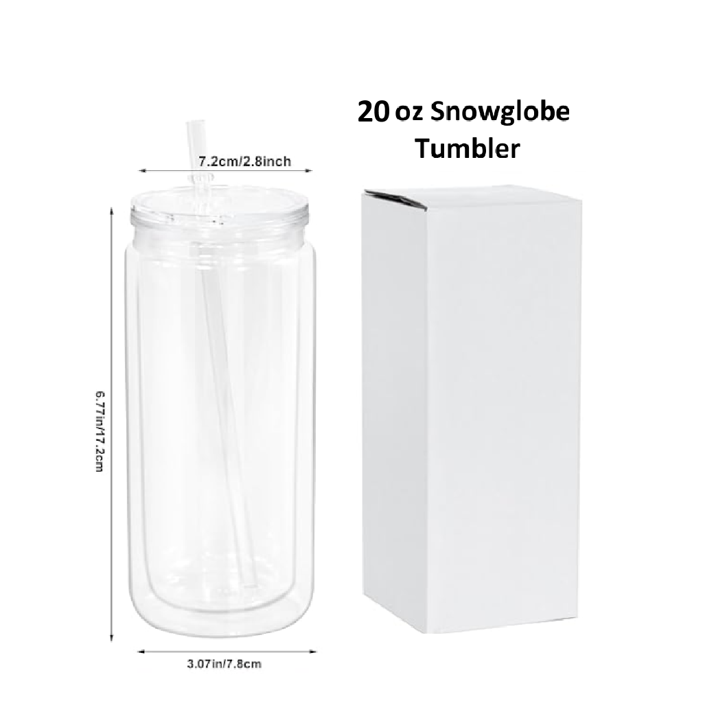 Order Custom Snowglobe 16oz, 20oz, 20oz Mason, 24oz, 30oz - Except Rhinestone/Acrylic Diamonds