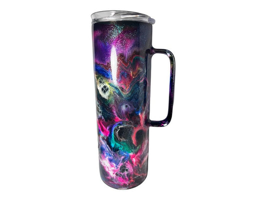 #227 - 20oz Metallic Tumbler - Metallic Ink Swirl