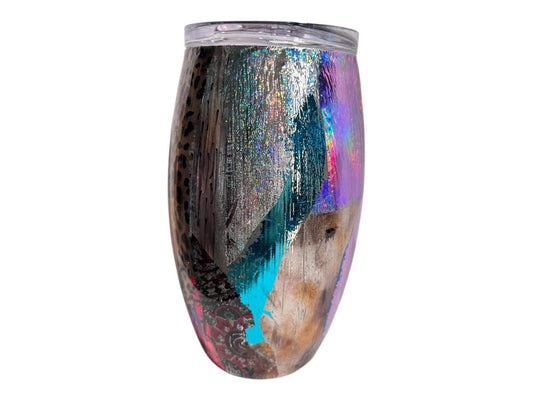 #240 - 15oz Barrel Tumbler - Patchwork Foil