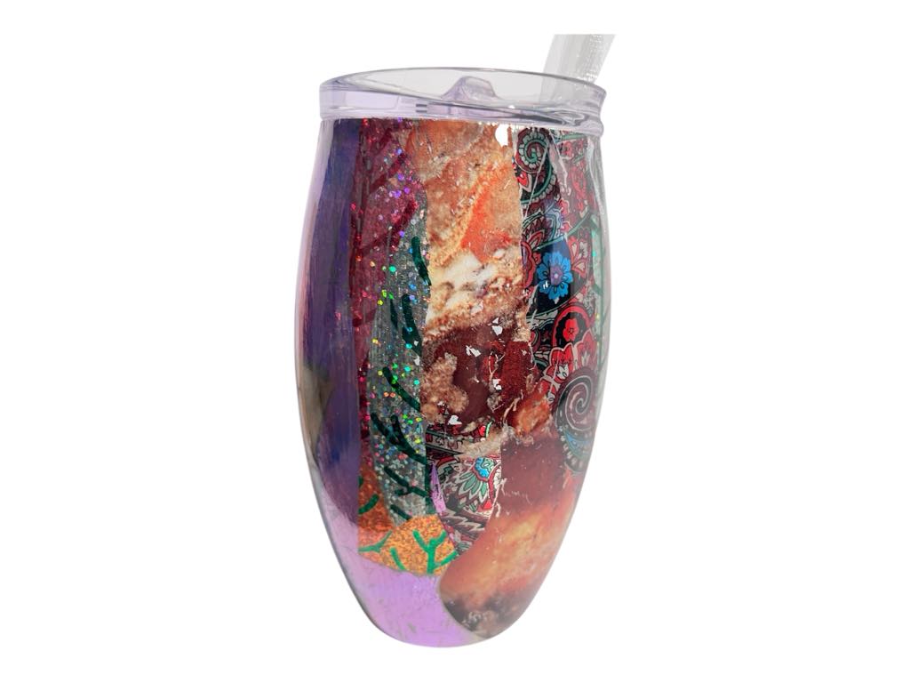 #240 - 15oz Barrel Tumbler - Patchwork Foil