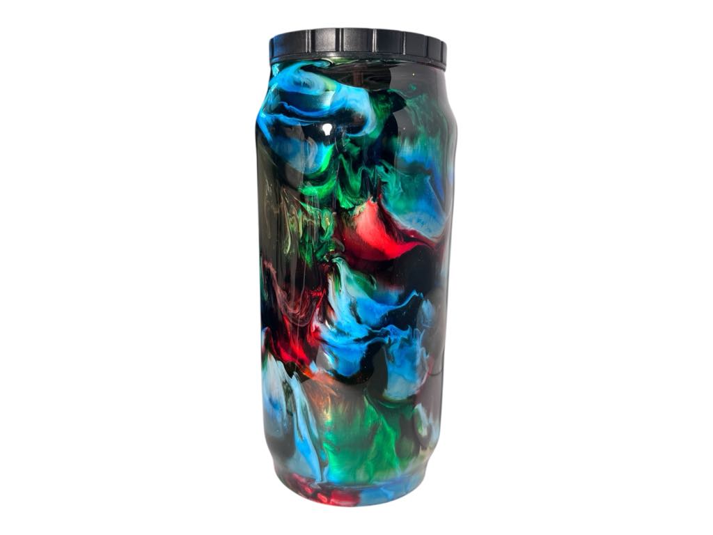 #246 - 12oz Soda Can - Metallic Ink Swirl