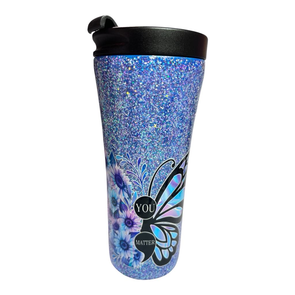 #273 - 16oz Traveler Tumbler / Decal: Butterfly “You Matter”
