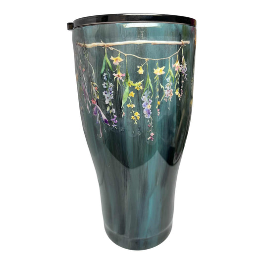 #289 - 30oz Curve Tumbler / Decal: Flower Vine