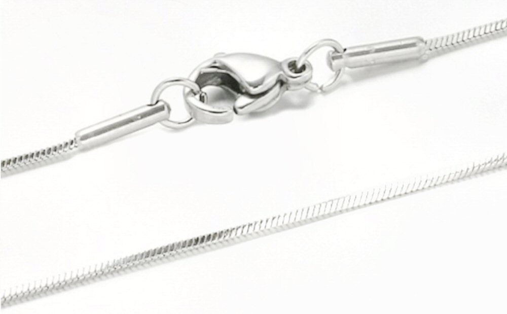 #2906 / Stainless Steel Snake Chain Necklace / 17.7" with Lobster Claw Clasp
