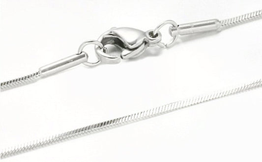 #2906 / Stainless Steel Snake Chain Necklace / 17.7" with Lobster Claw Clasp