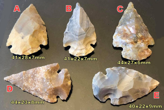 #2908 / Rough-Raw Manmade Indian Agate Arrowheads / No Hole / Various Sizes