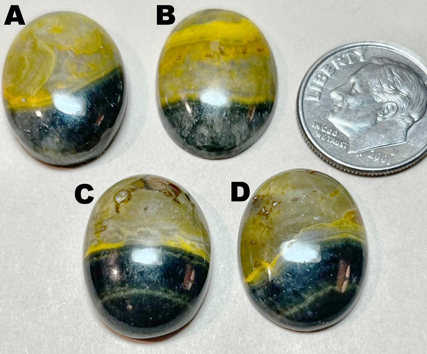 #2976 / Natural Bumblebee Jasper Oval Cabochon (undrilled) / 20x15x6mm / Sold Individually