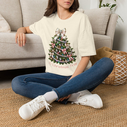 Decorated Christmas Tree with Bow T-Shirt | Holiday Christmas Tree