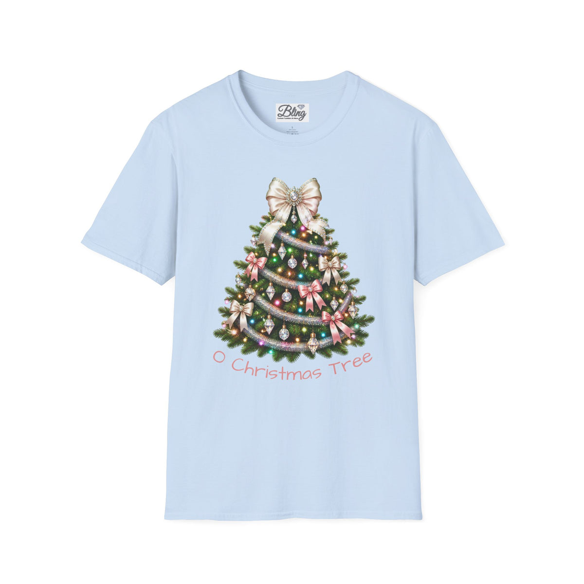 Decorated Christmas Tree with Bow T-Shirt | Holiday Christmas Tree