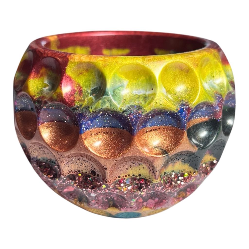#BOWL-004 Custom Resin Dimple Bowl - No Lid