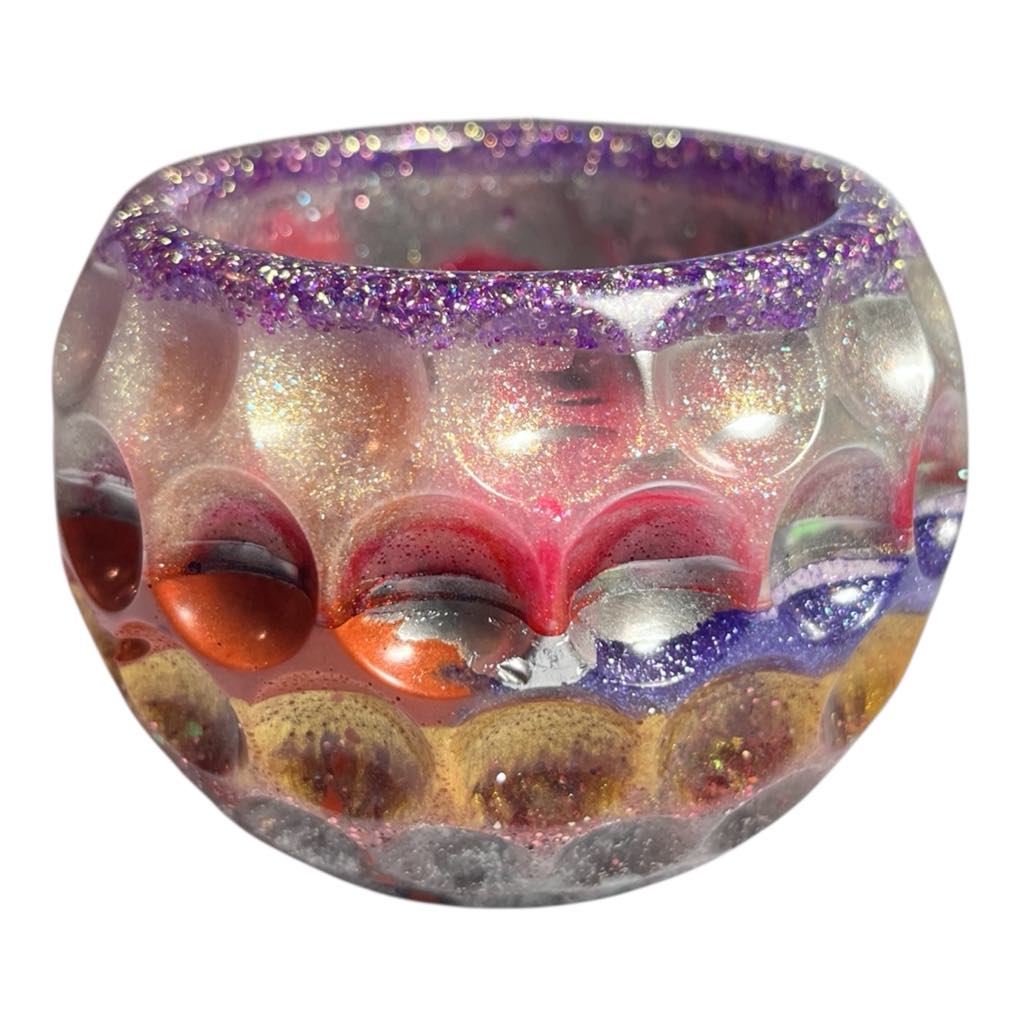 #BOWL-006 Custom Resin Dimple Bowl - No Lid