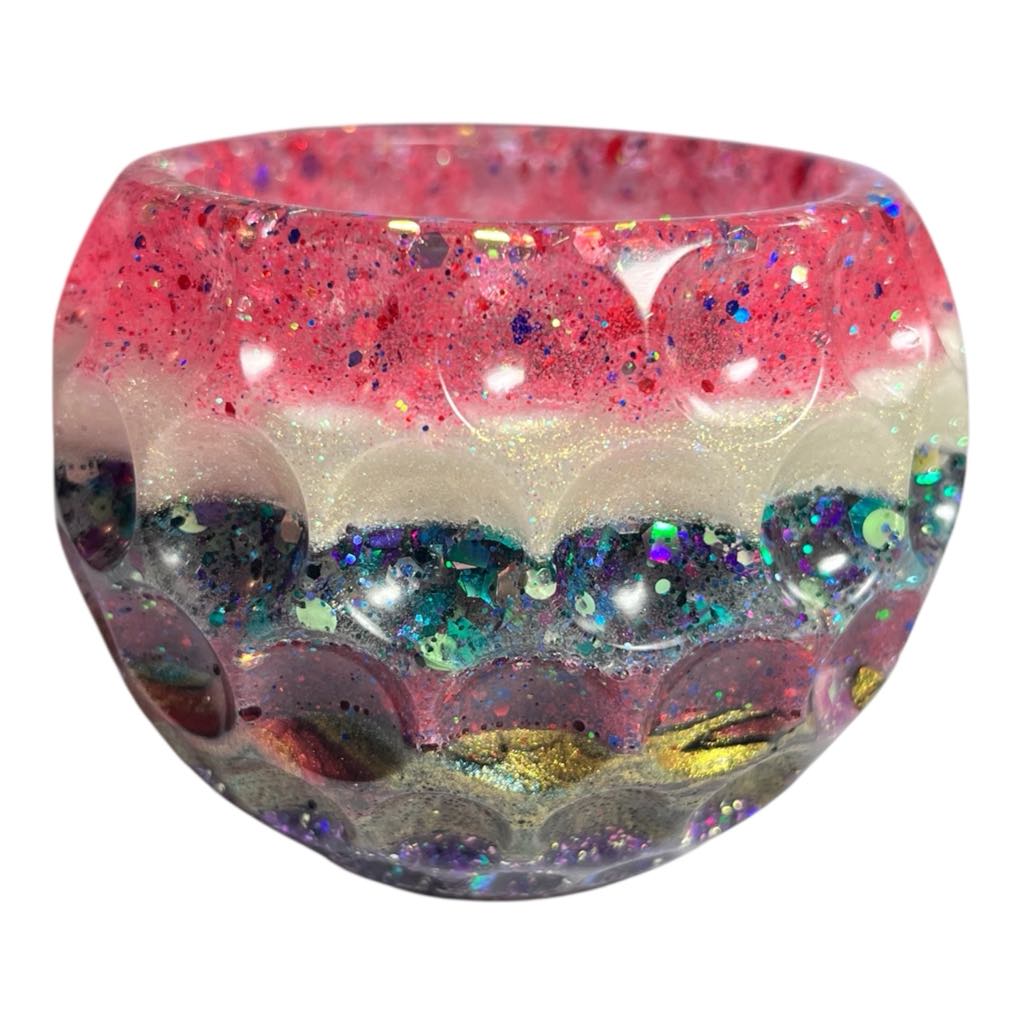 #BOWL-008 Custom Resin Dimple Bowl - No Lid
