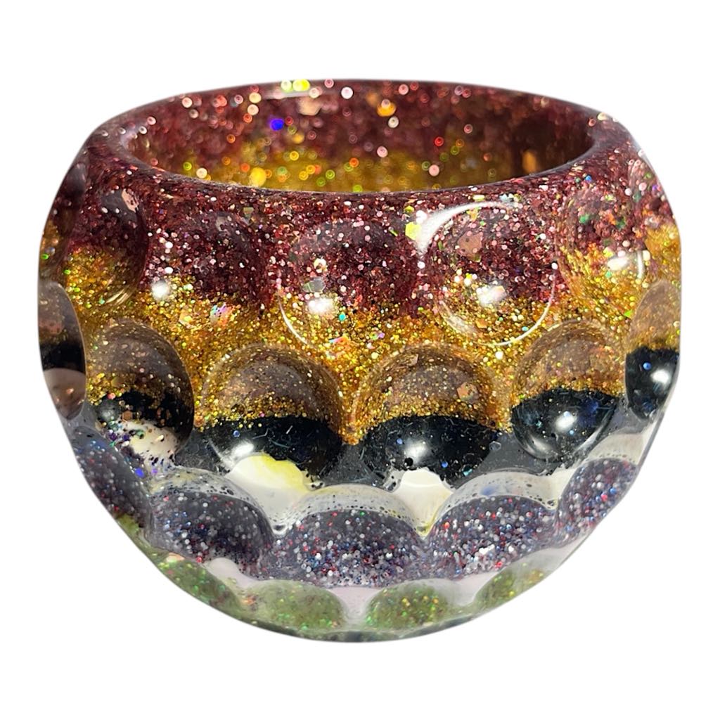 #BOWL-009 Custom Resin Dimple Bowl - No Lid