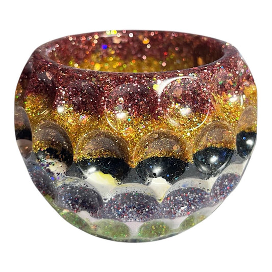 #BOWL-009 Custom Resin Dimple Bowl - No Lid
