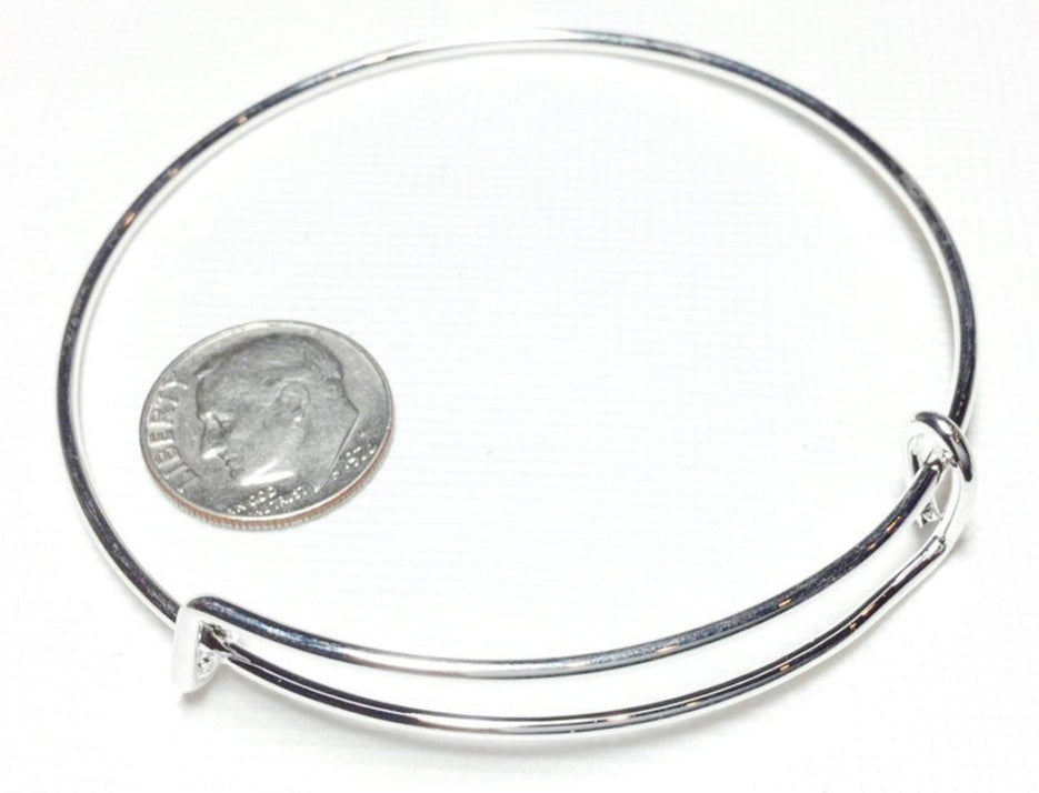 #2447 Adjustable Stainless Steel Bangle Bracelets / 2 1/2" Inside Diameter, Opens up to 5" / 1.5mm Thick / Sold Individually