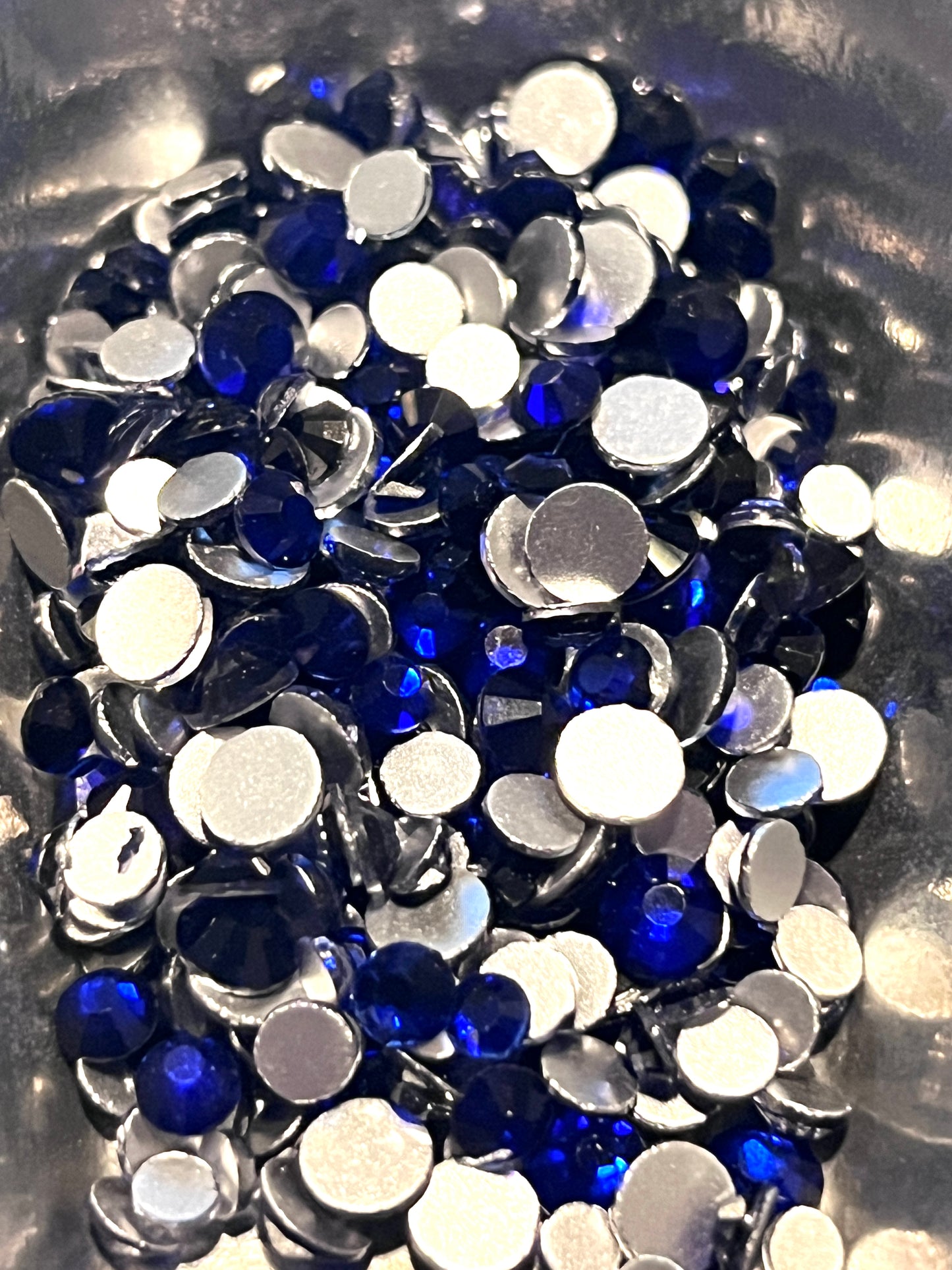 Jelly AB Resin Rhinestones / Montana AB / Flat Back / Mixed 3mm, 4mm, 5mm