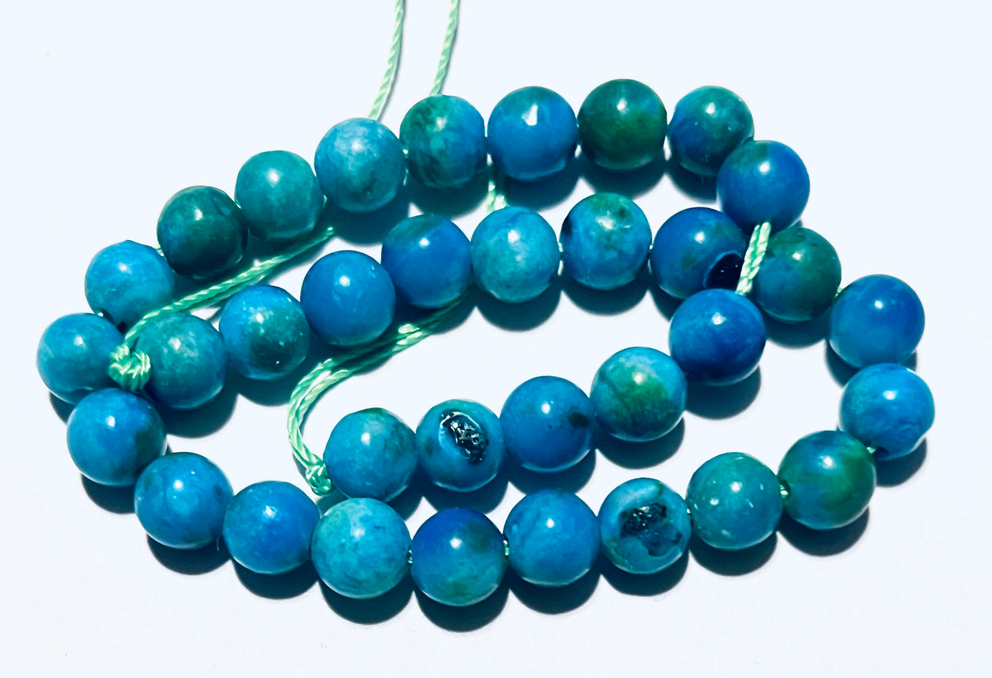 #2287 Teal Blue-Green Agate Beads