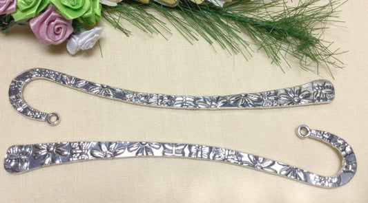 #2448BUTFLY Antique Silvertone Butterfly Bookmarks / 122x26x3mm / 3mm Loop / Lead-Cadmium-Nickel Free /Sold Individually