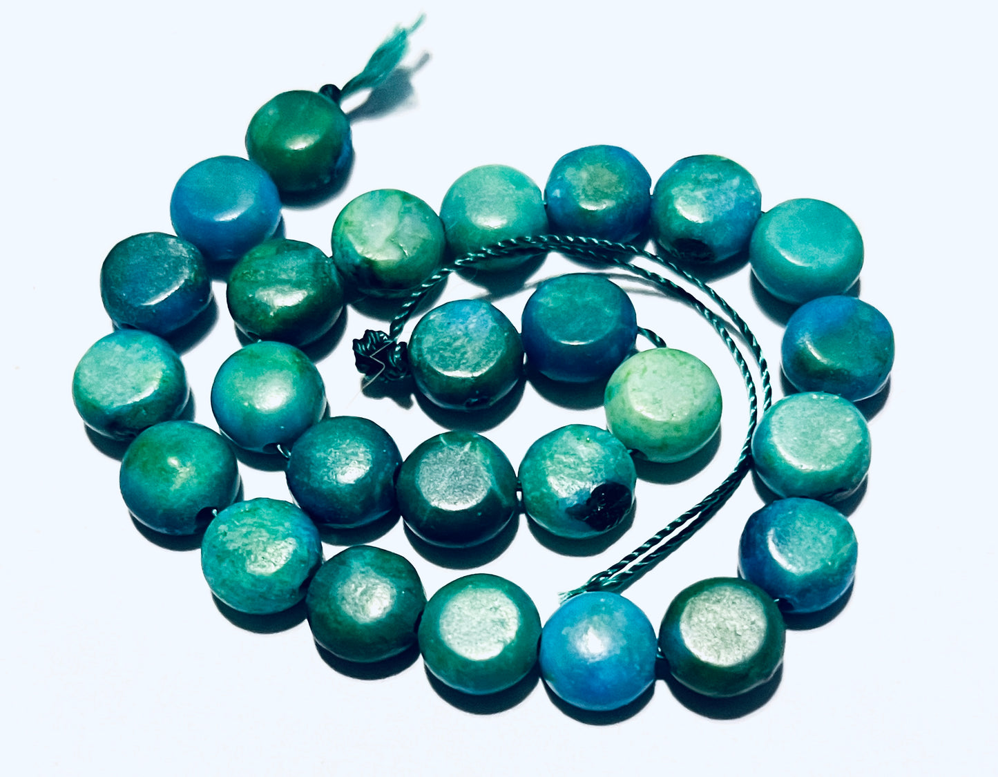 #2287 Teal Blue-Green Agate Beads