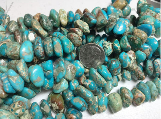 #2330 Natural Large Imperial Jasper Nuggets (Dyed) / 7” Strand / 1.3mm Hole