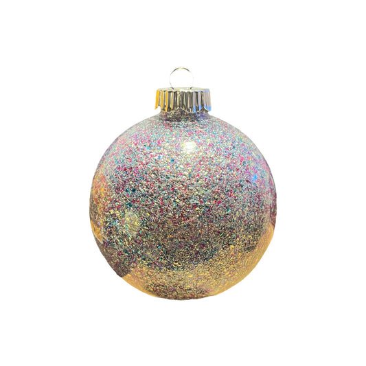 #35 - Ready To Sell Custom Ornament / Multicolor Bubble Glitter