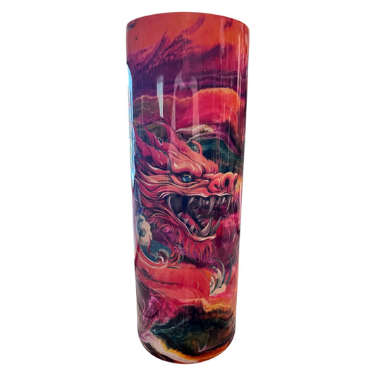 #325A - 20oz Dragon Theme Skinny Tumbler / Decal: Dragon