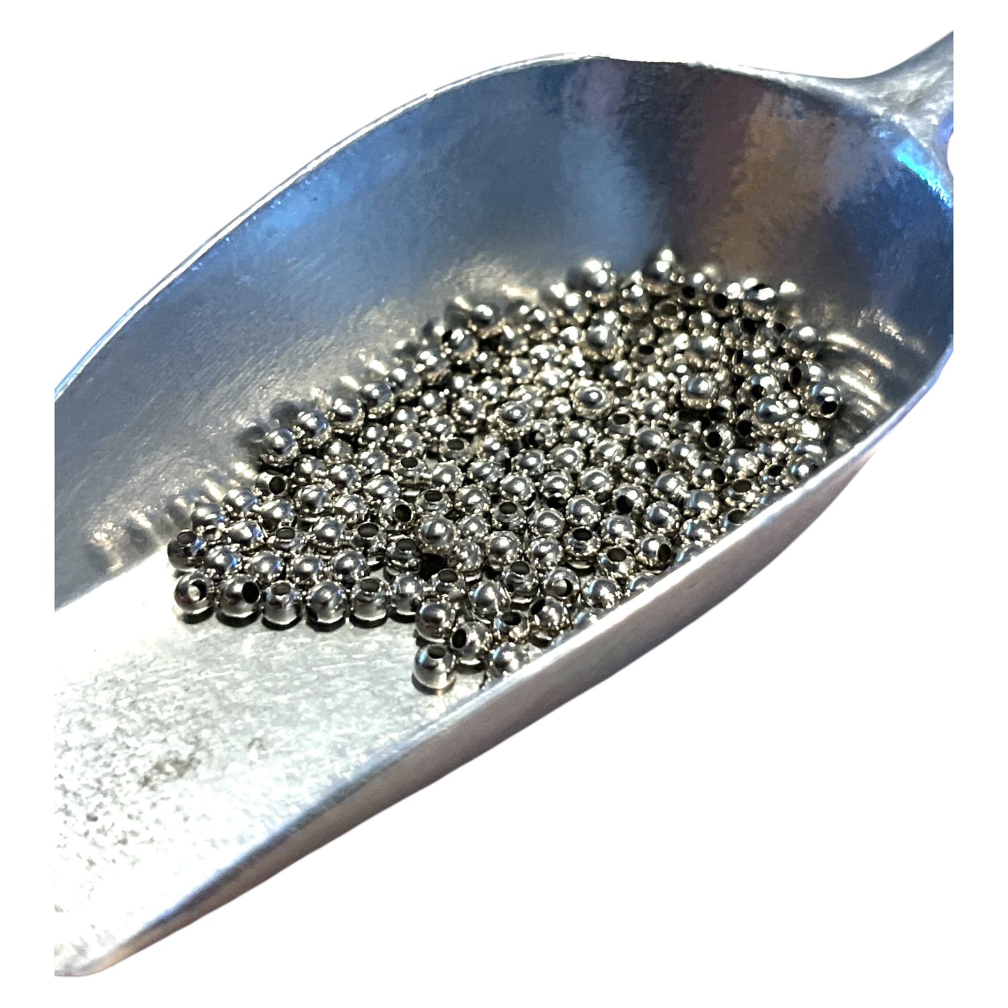 #2827 / Platinum Colored Iron Spacer Beads / 3mm / 1mm Hole / Lot of 100