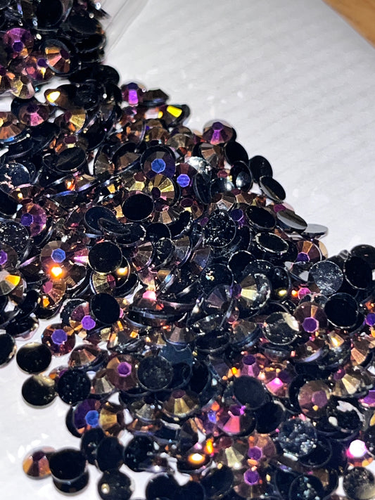 Gold Rose AB Resin Jelly Rhinestones / 4mm Flat Back / 68.7g