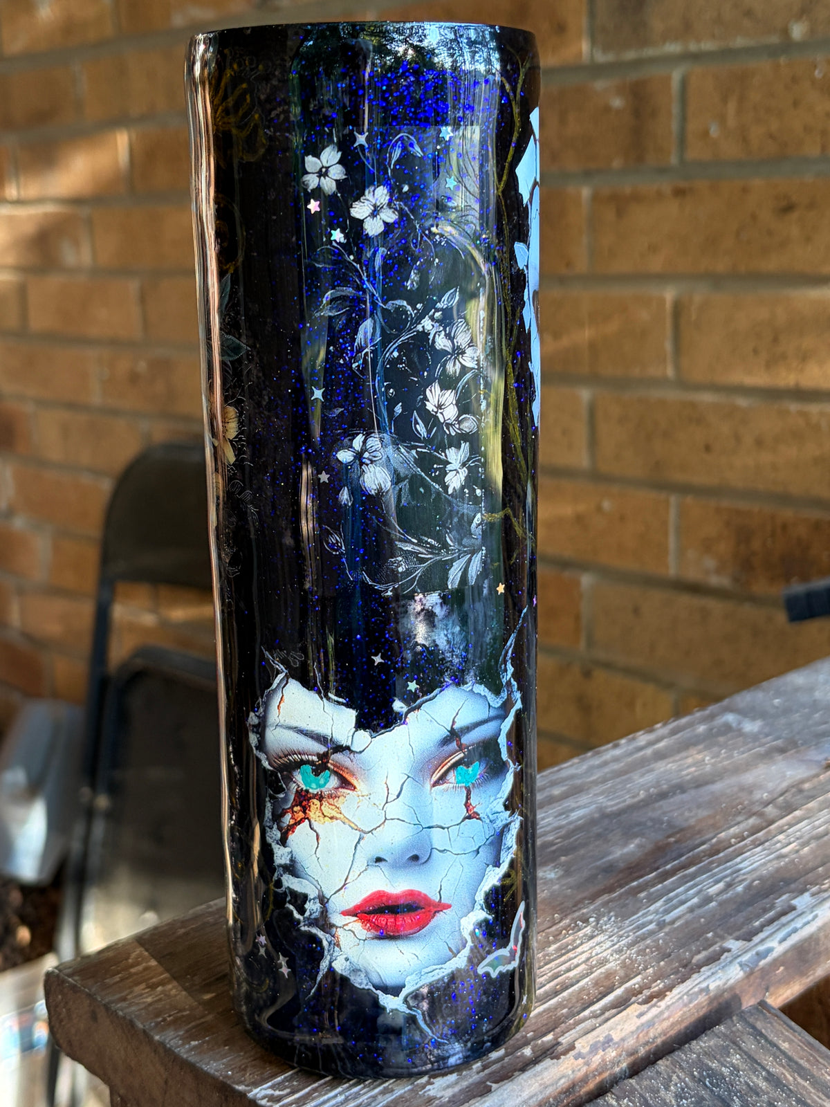 #405 - 30oz Skinny Tumbler / Faces Theme