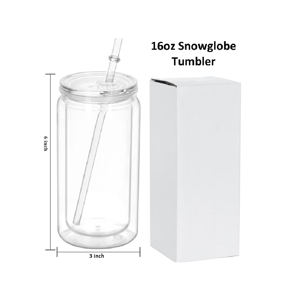 Order Custom Snowglobe 16oz, 20oz, 20oz Mason, 24oz, 30oz - Except Rhinestone/Acrylic Diamonds