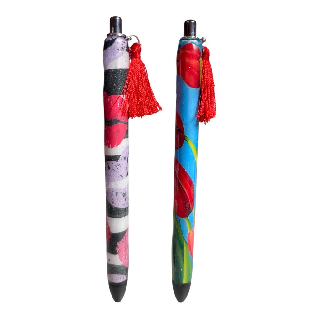 #010 & #011 - Custom Gel Pens / 010 Lips / 011 Tulips